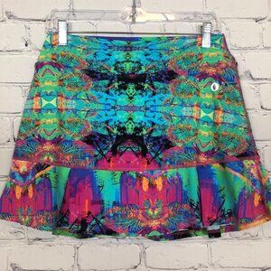 Dona Jo Tennis Golf JoJo Skirt Size 2 Abstract Multi Surreal